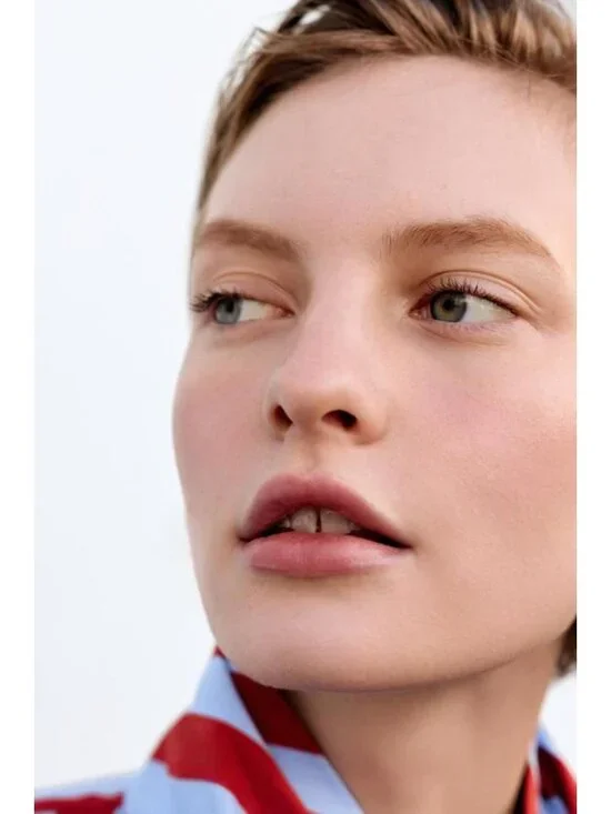 ZARA BOW NECK STRIPED SHIRT - Picture 5 of 10